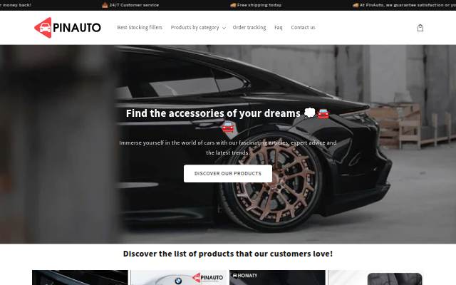 Pinauto UK storefront