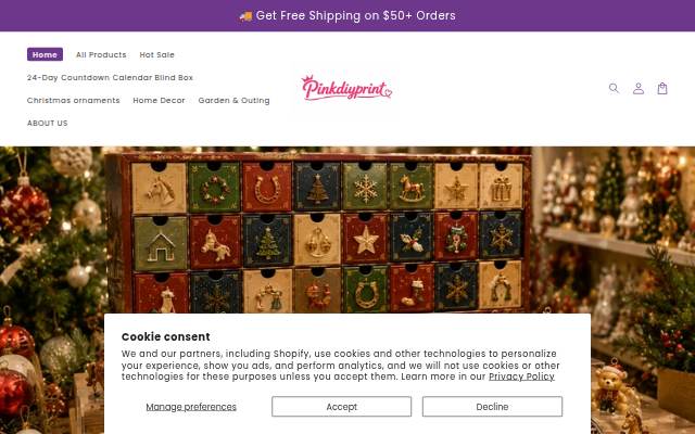 pinkdiyprint.com storefront
