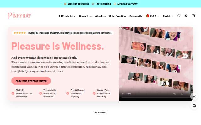 PinkyHat storefront