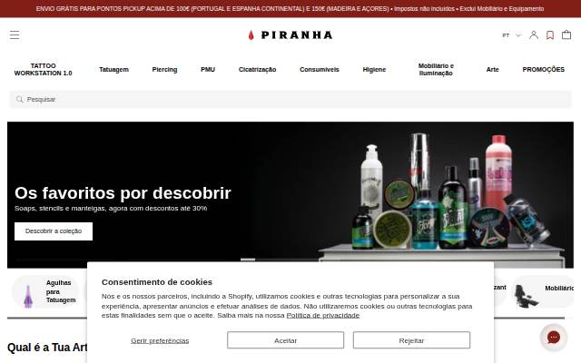 Piranha Global storefront