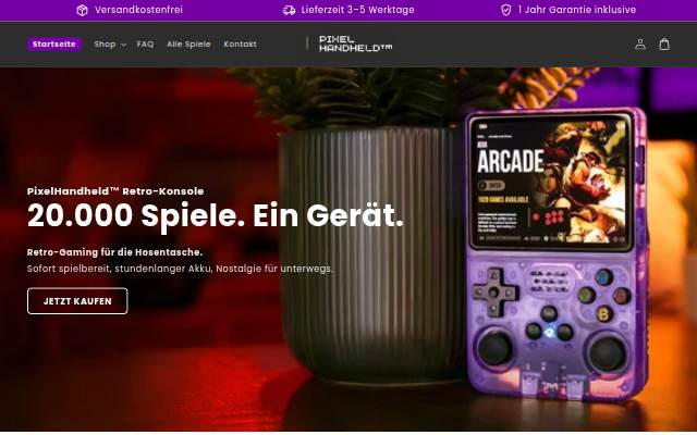 Startseite von PixelHandheld™
