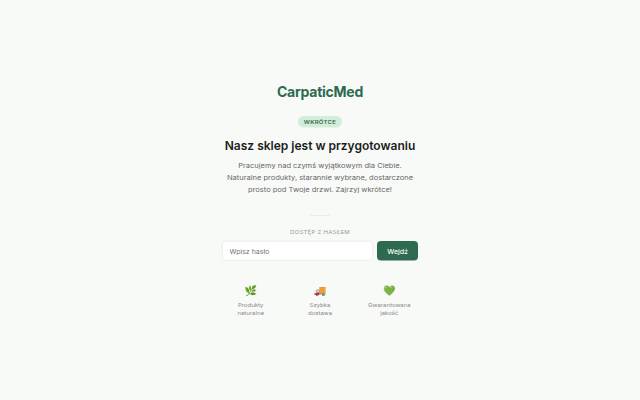 CarpaticMed — Wkrótce storefront