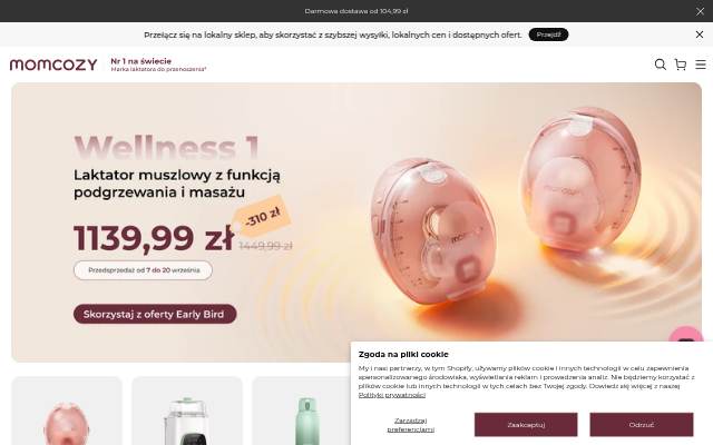 Momcozy Poland storefront