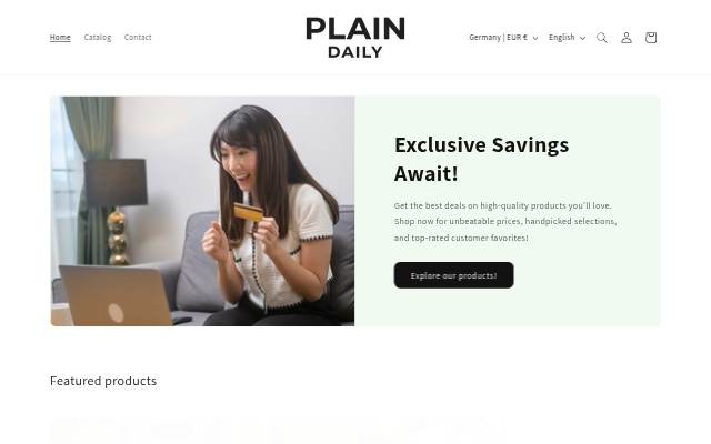Plain Daily storefront