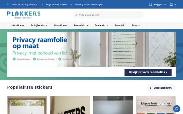 Startseite von Plakkers
