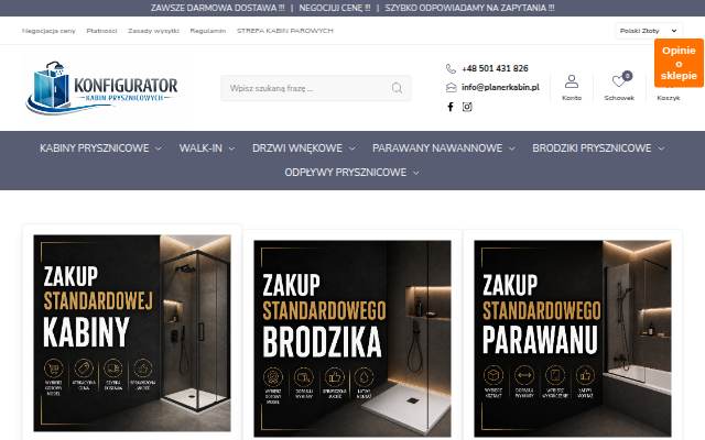 Startseite von Kabiny prysznicowe, walk