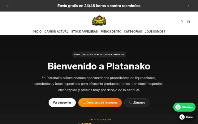 Platanako storefront