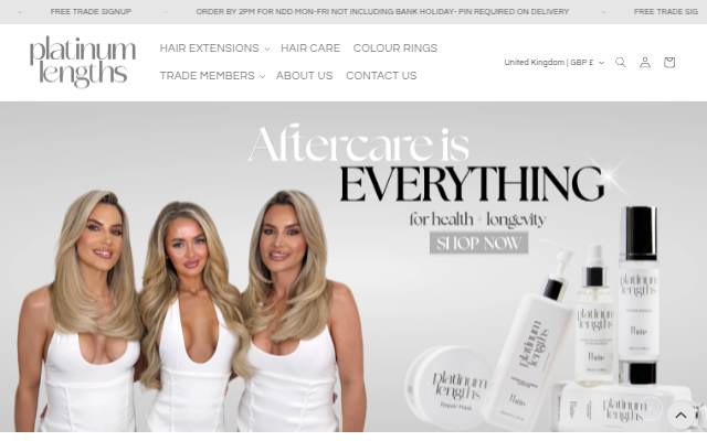 Platinum Lengths storefront