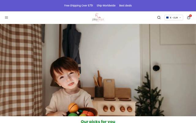 Home Page storefront