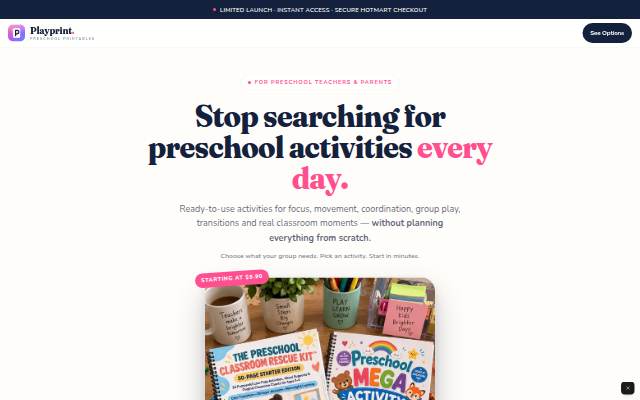 Preschool Teacher Bundle — 320+ Ready storefront
