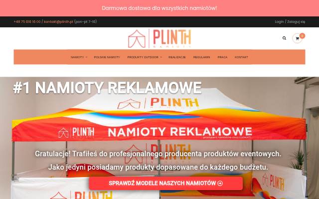 Plinth.pl – Producent namiotów reklamowych, ekspresowych, handlowych storefront