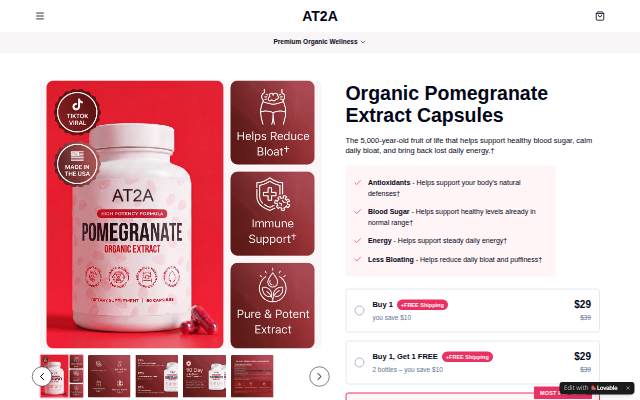 Startseite von Organic Pomegranate Extract Capsules