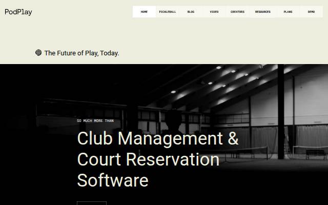 Startseite von PodPlay