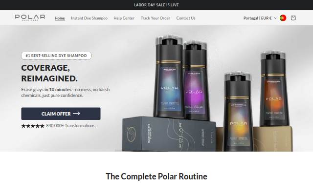 Polar Haircare storefront