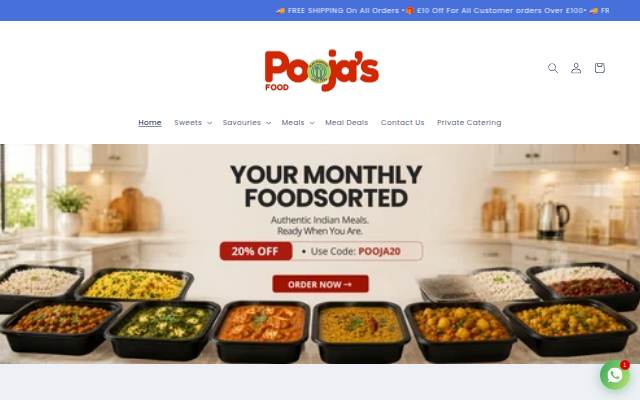 Pooja Foods storefront