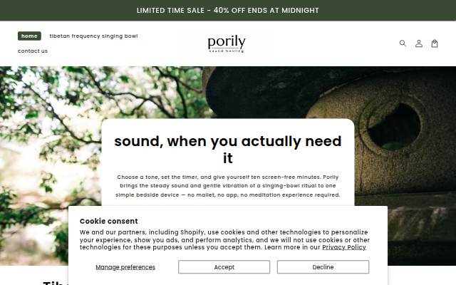 Porily storefront