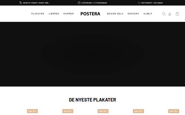 Startseite von POSTERA