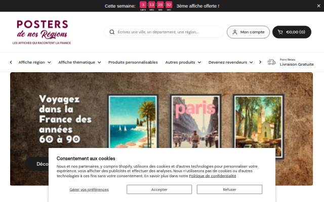 Startseite von Posters de nos régions