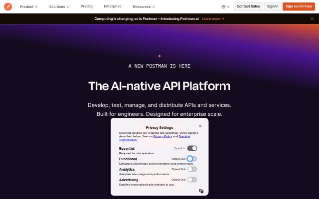 Postman: The World's Leading API Platform storefront