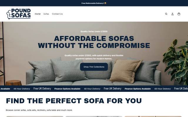 Pound Sofas storefront