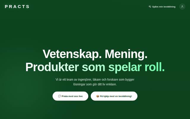 Startseite von Practs