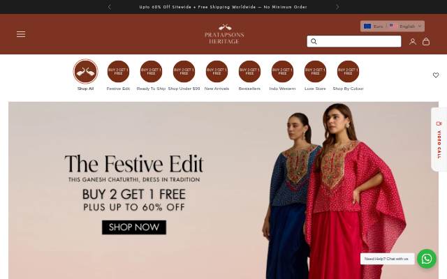Pratap Sons Global storefront