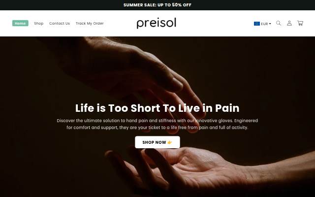Preisol storefront