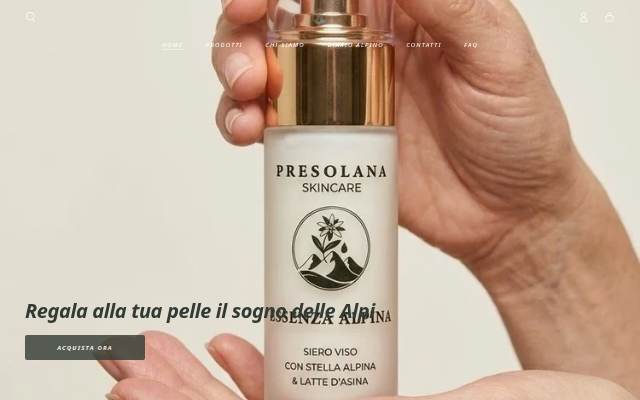 Presolana Skincare di Marina Salomoni storefront