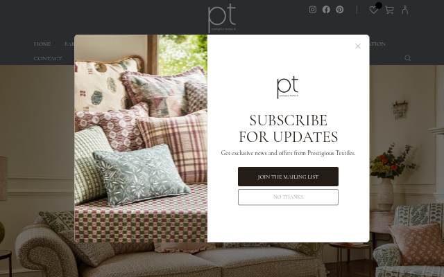 Prestigious Textiles storefront