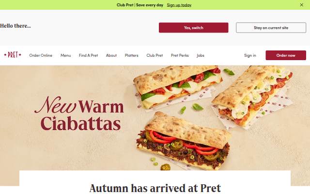 Pret storefront