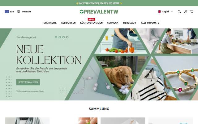 PREVALENTW storefront
