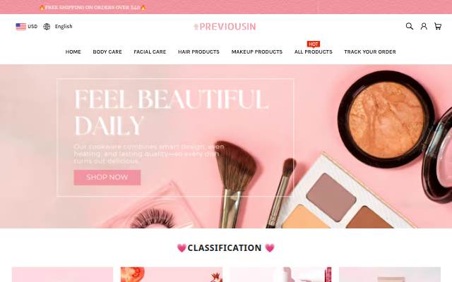PREVIOUSIN storefront