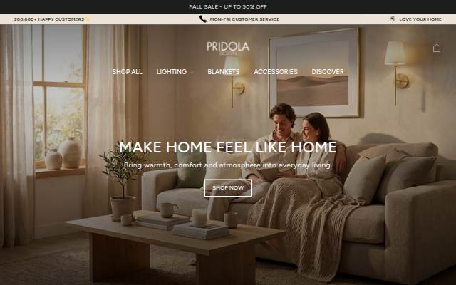 Startseite von Pridola Design