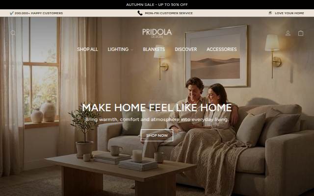 Pridola Design UK storefront