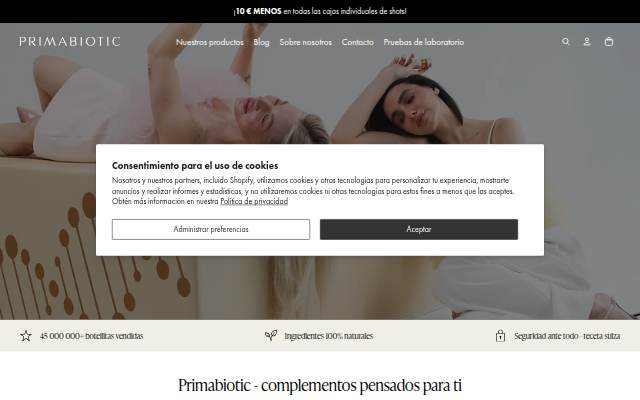 Primabiotic.es storefront