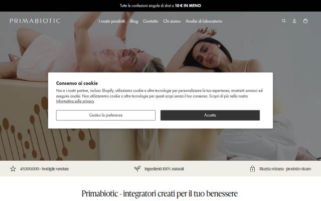 Primabiotic.it storefront