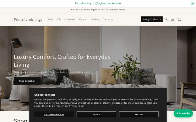 Primalfurnishings storefront