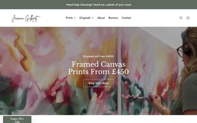 Joanna Gilbert Luxury Framed Prints storefront