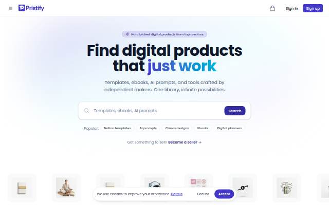Pristify storefront