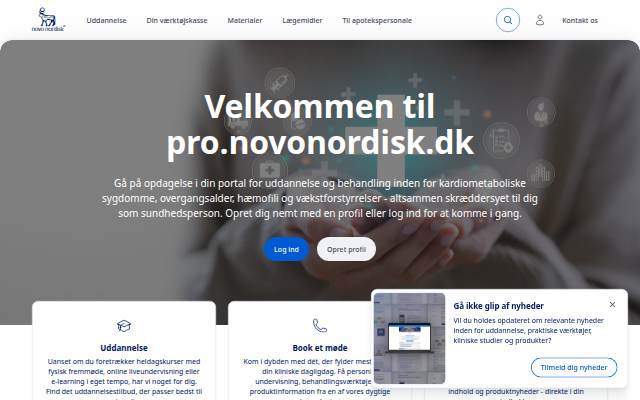 Velkommen til pro.novonordisk.dk storefront