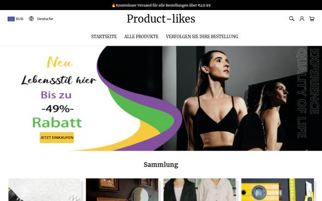 Product-likes storefront