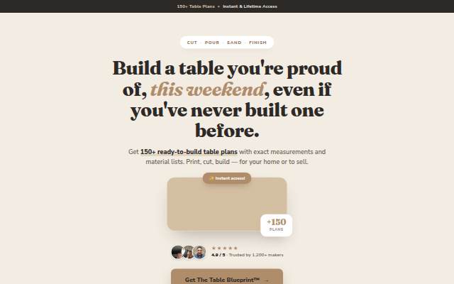 150+ Resin Tables to Build or Sell storefront