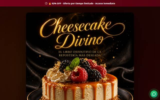 Cheesecake Divino — El recetario que convierte un postre en negocio storefront