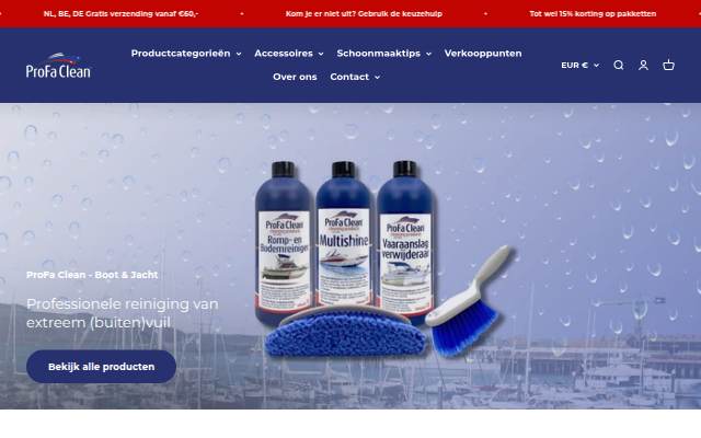 ProFa Clean storefront