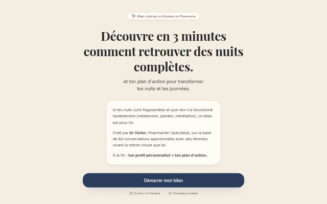 Mon Bilan Sommeil, VITËRAPY storefront