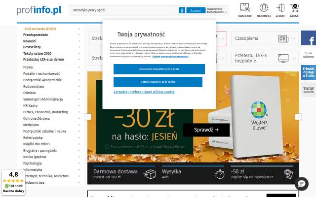 Księgarnia internetowa Profinfo.pl storefront