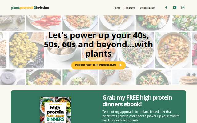 Plant Powered with Kristina Programs storefront