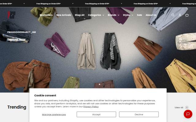 PROJECTISR US storefront