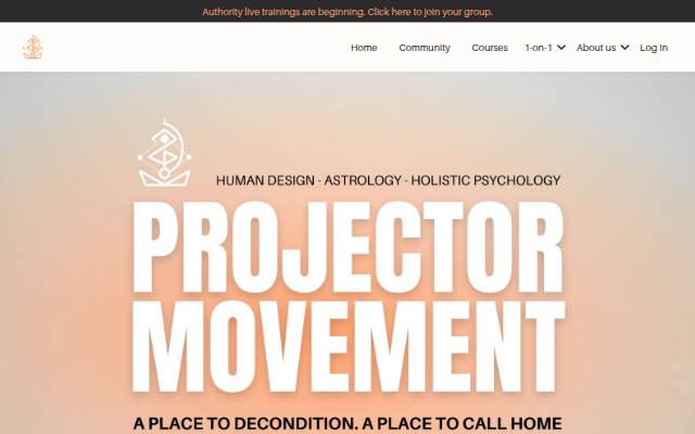 Escaparate de Human Design Projectors