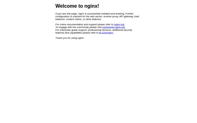 Welcome to nginx! storefront